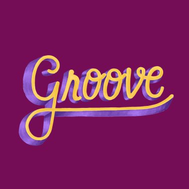 Groove motivasyonel kelime tasarım ve stil