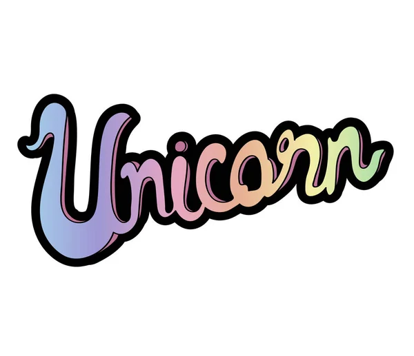 Unicorn Word Isolated Background — Stock Photo, Image