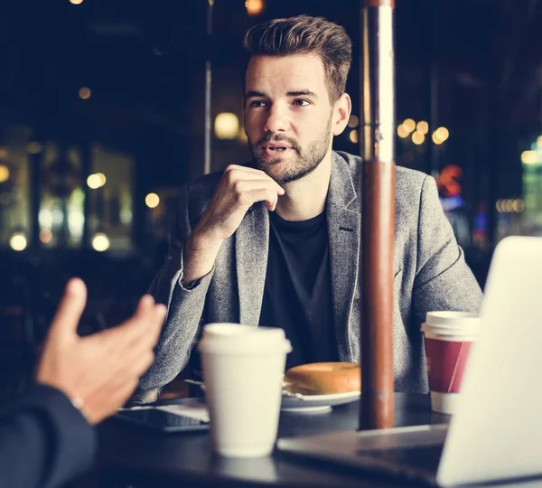 Socios Comerciales Trabajando Juntos Café — Foto de Stock