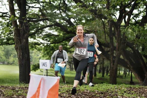 Outdoor Orientierungslauf Checkpoint Aktivität — Stockfoto