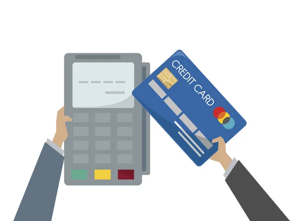 Illustrazione Del Pagamento Con Carta Credito — Foto Stock