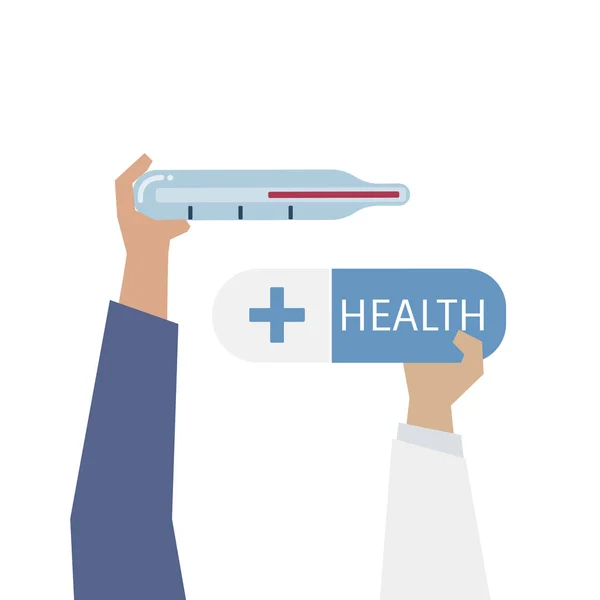 Illustration Thermometer Health — Stock Photo, Image