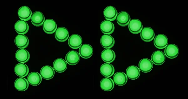 Green Lights Forward Button Icon — Stock Photo, Image