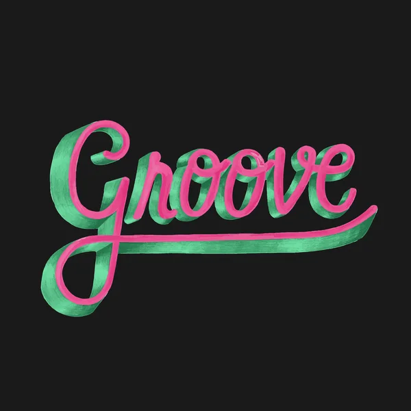 Groove Design Palavra Motivacional Estilo — Fotografia de Stock