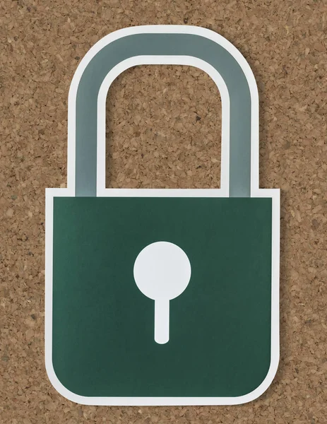 隐私安全锁图标符号 — 图库照片