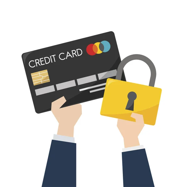 Illustration Der Kreditkartensicherheit — Stockfoto
