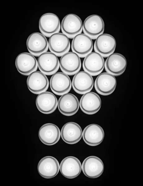 Ampoules Avec Icône Forme Abstraite — Photo