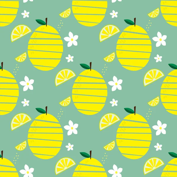 Patrón sin costuras con limones — Vector de stock