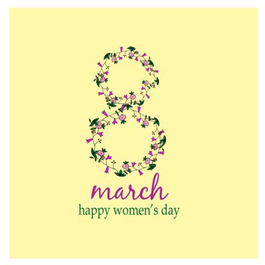 8 Mart için tebrik kartı