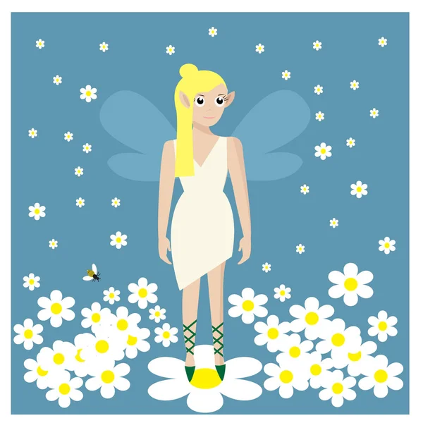 Illustration Pretty Fairy Princess — Stock Vector