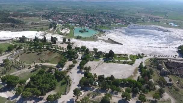 Pamukkale Suoi Travertini Bianchi — Video Stock