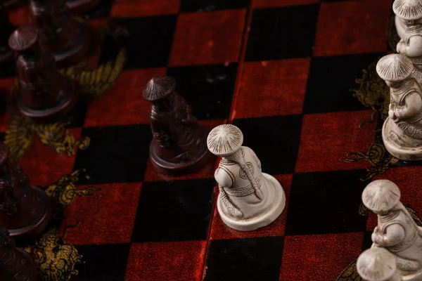 Asian chess pieces — Stock Photo, Image