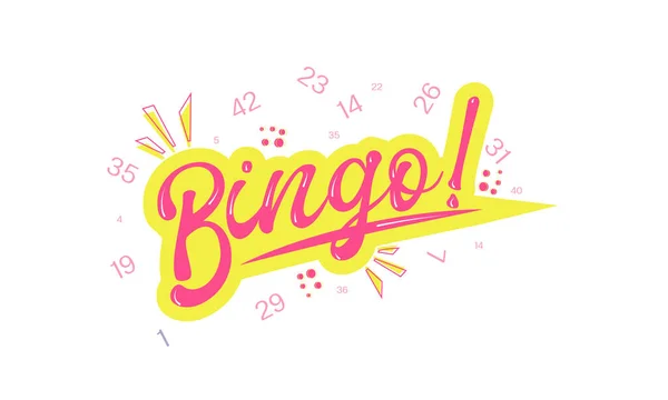 Bannière Colorée Avec Illustration Vectorielle Inscription Bingo — Image vectorielle
