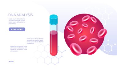 Eritrosit DNA analizi şişe vektör çizimi