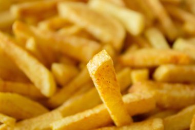 Arka plan, closeup çekim patates kızartması