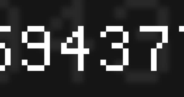 Deslizar dos dedos grandes números de pantalla rodante — Vídeos de Stock