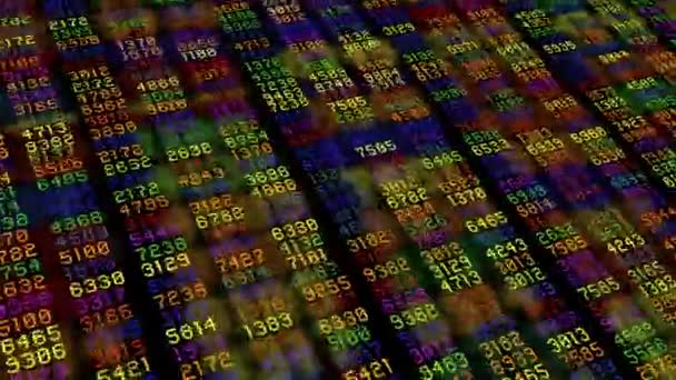 Numéros de flux de données couleurs arc-en-ciel 