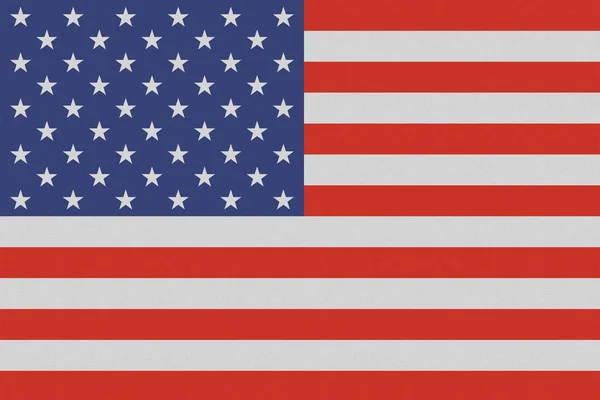 USA American national flag on linen texture — Stock Photo, Image