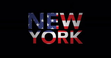 Yakınlaştırma metin New York bayrak ile