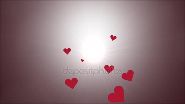 バレンタインの心移動旅行センター — ストック動画