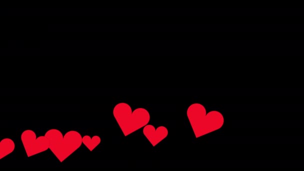 Icônes de coeur se déplaçant sur l'écran inférieur 