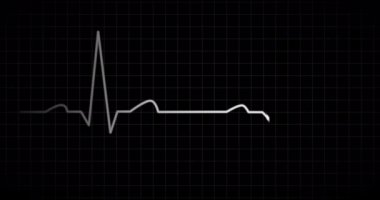 Ekg monitör beyaz kalp atışını