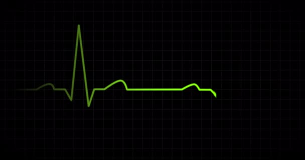Srdeční tep Ekg monitor zelený