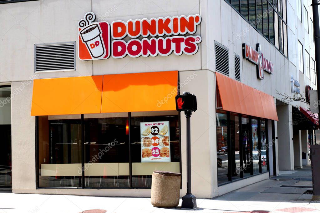 Cleveland, Ohio May 17, 2020 Dunkin'Donuts Coffee Shop