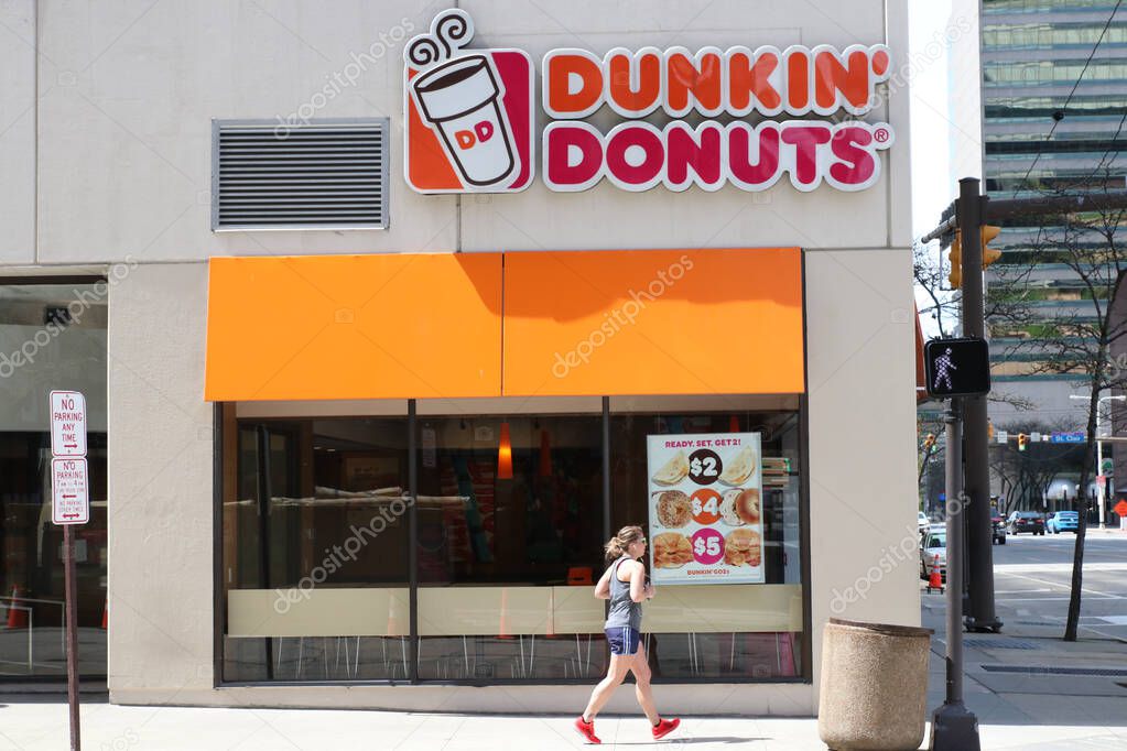 Cleveland, Ohio May 17, 2020 Dunkin'Donuts Coffee Shop