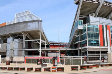 Cleveland, Ohio-ABD 17 Mayıs 2020 Birinci Enerji Stadyumu. NFL Cleveland Browns 'un evi.