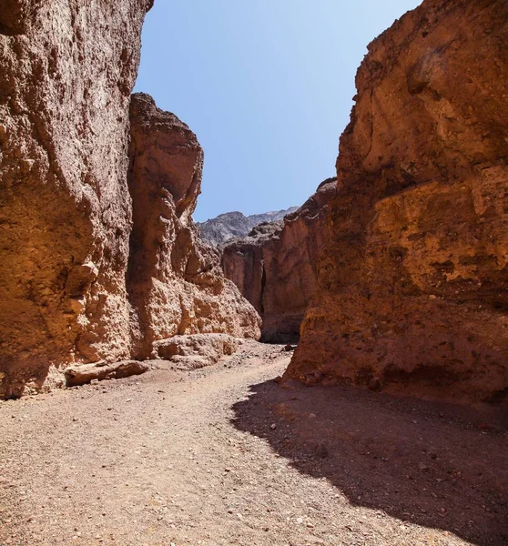 Sentier Randonnée Natural Bridge Canyon Dans Parc National Vallée Mort — Photo