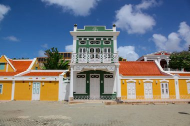 Oranjestad Aruba 'daki Ulusal Arkeoloji Müzesi' nin renkli yüzü