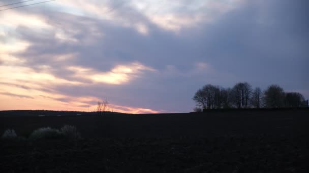 Piękny zachód słońca timelapse nad horyzontem — Wideo stockowe