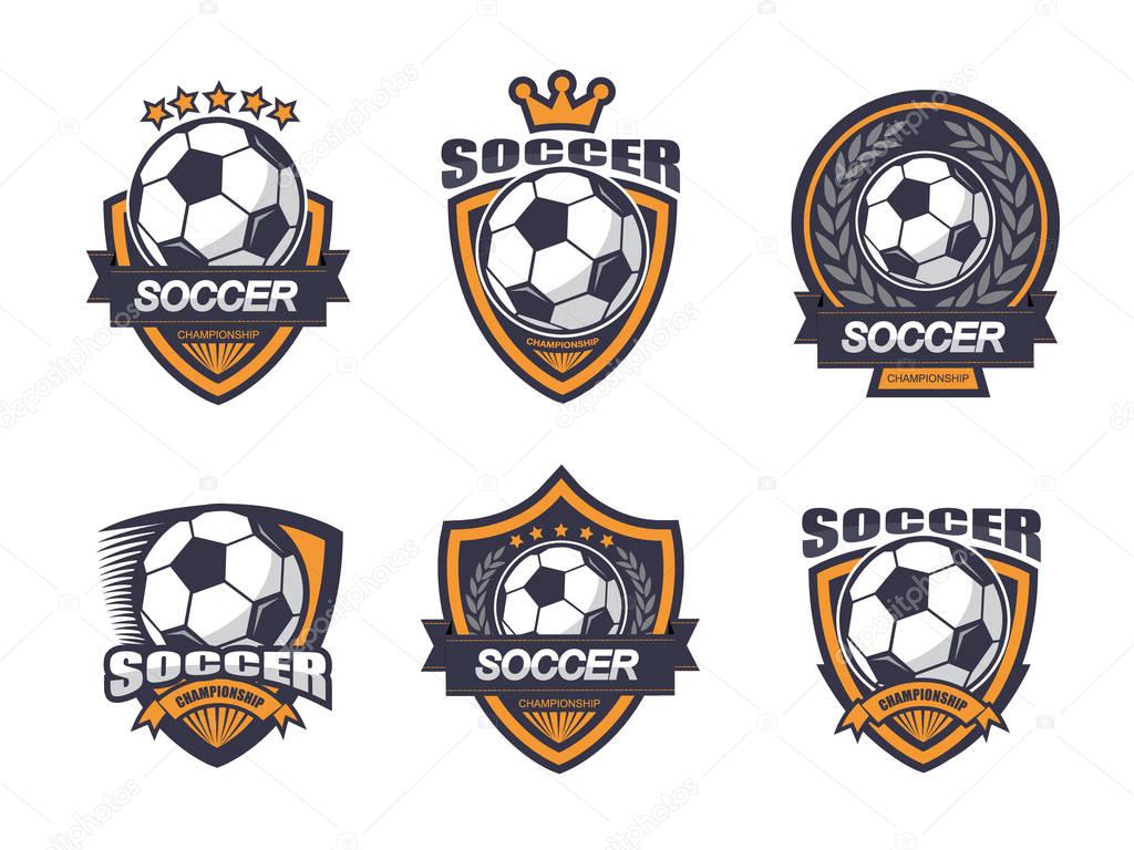 This is Illustration of soccer logo set.It's for soccer logo and label.