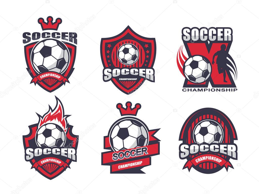 This is Illustration of soccer logo set.It's for soccer logo and label.