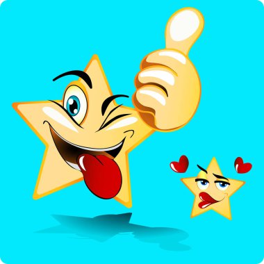 Başparmak Yıldızı emoji Gradyan Biçimi.