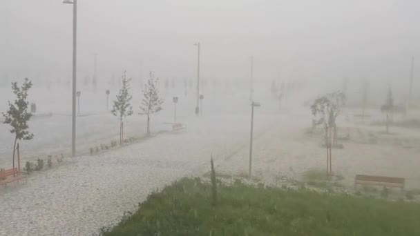 Tormenta Granizo Cañaveral Madrid 2020 — Vídeos de Stock