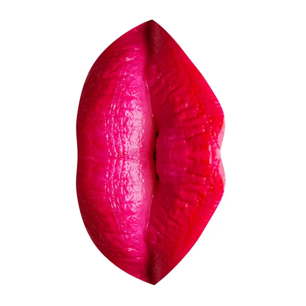 Vagina wanita atau labia konsep seksi dari bibir wanita dengan make-up. Bibir dengan lipstik merah atau merah muda terkait dengan organ seks wanita sensual — Stok Foto