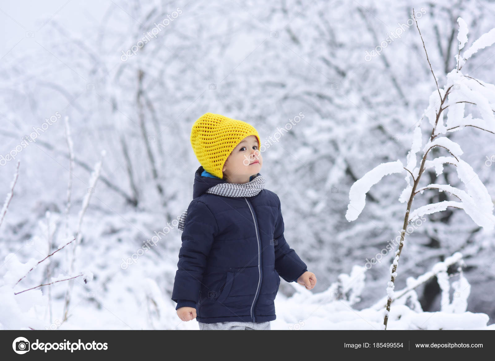 kids yellow winter hat