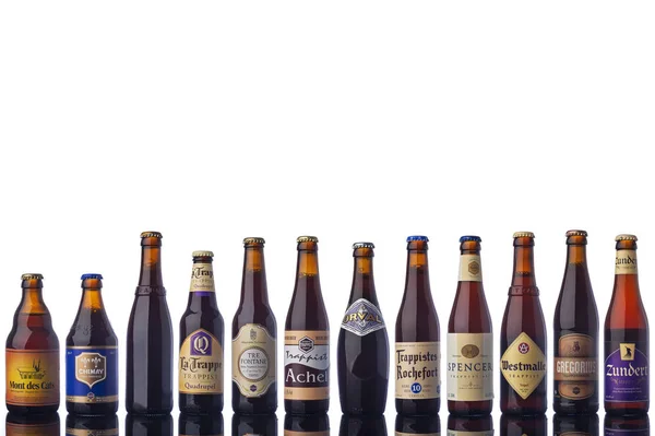 Todas Las Botellas Cerveza Trapense — Foto de Stock