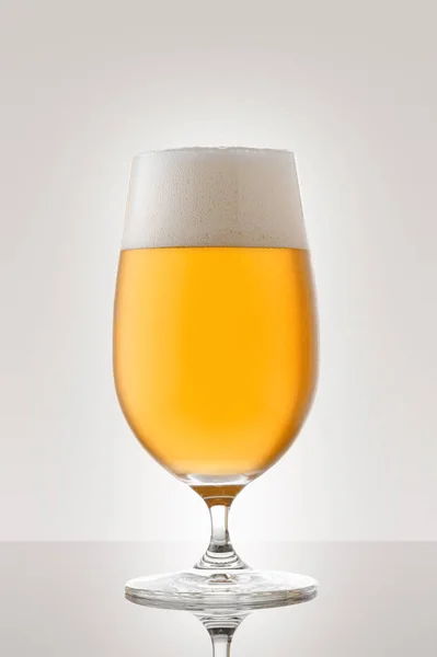 Vaso Cerveza Aislado Fondo Blanco — Foto de Stock