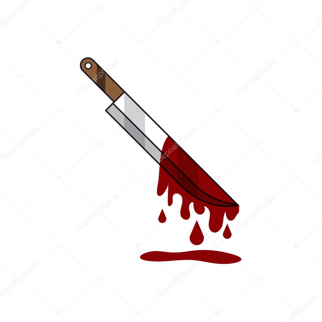 Bloody knife icon design. Ready for news, poster, banner, template, etc. Vector eps.10