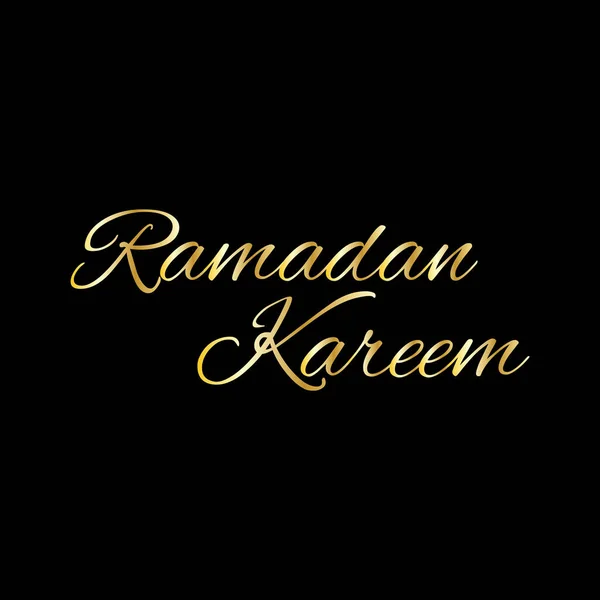 Ramazan kareem altın metin tasarımı. Pankart, poster, tebrik kartı, şablon vs. için mükemmel. Renkli. Vektör Ep.10