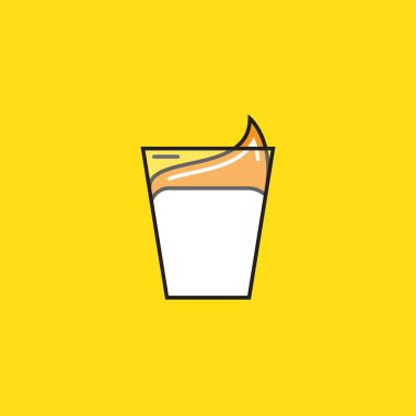 Dalgona kahve ikonu. Yiyecek ve içecek. Vektör Ep.10