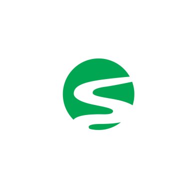 Nehir logosu doğayla iç içe. Marka, simge, logo, şablon vs. için mükemmel. Şirketin adı yazılabilir. Vektör Ep.10