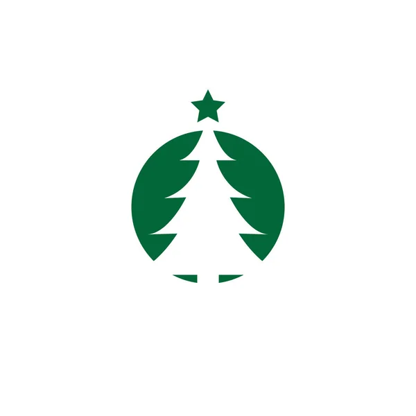 Özel perspektifli Noel ağacı logosu. Logo, simge, şablon, afiş veya poster için mükemmel, tebrik kartı kaynağı vesaire. Minimalist. Vektör Ep.10