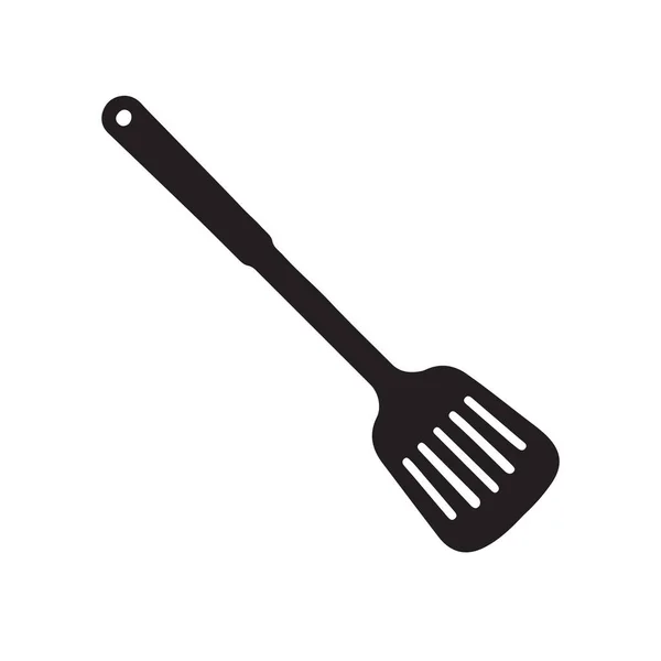 Silüet spatula tasarımı. Simge, logo, şablon vs. için mükemmel. Mutfak eşyaları. Vektör Ep.10