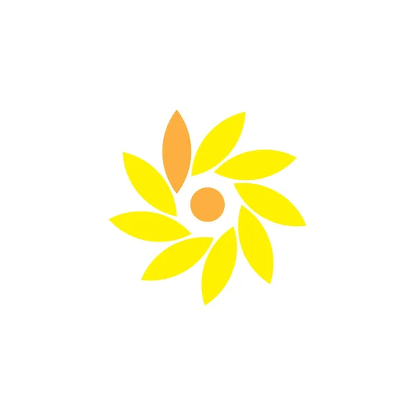 Huruf Dengan Desain Bunga Matahari Sempurna Untuk Logo Ikon Templat - Stok Vektor
