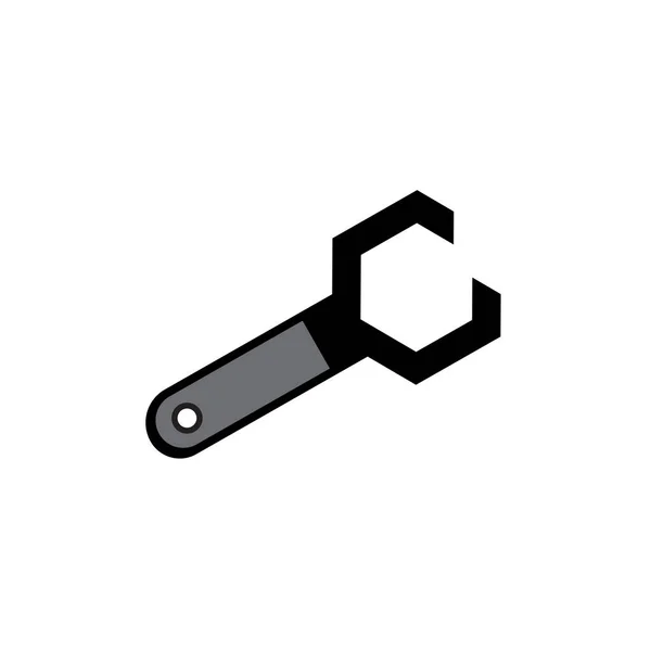 Иконка Dark Wrench Логотип Design Векторный Eps — стоковый вектор