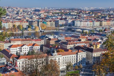 sonbaharda Prag'da Cityscape